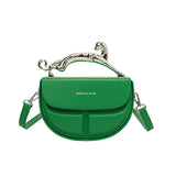 Solid Color Women's Luxury Handbags Cat Metal Handle