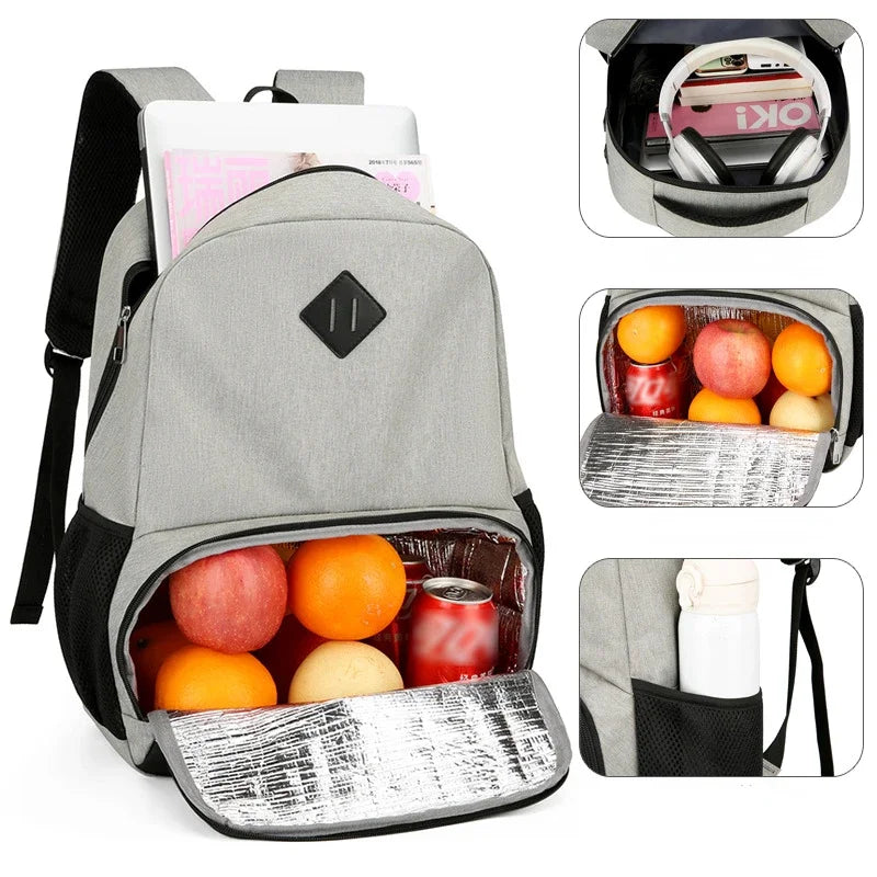 Business Computer Backpack with USB Charging Port Men's