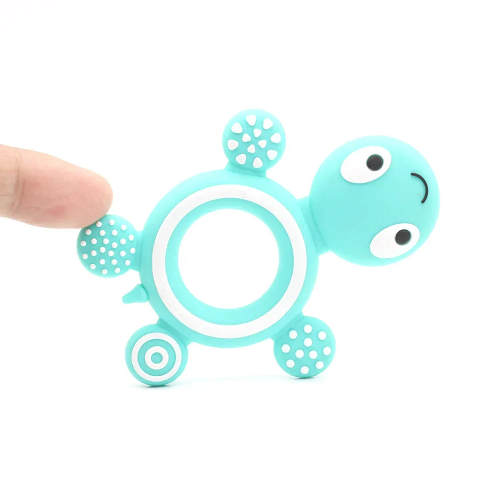 10PCS BPA Free Silicone Turtle Teething Chewable Pendant