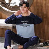 Big Size Autumn New Mens Casual Pajamas Set