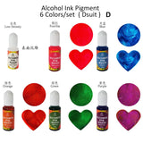 24Colors 10ml Alcohol Ink Set for AB Epoxy