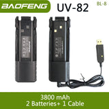 Baofeng UV 82 BL-8 Battery Walkie Talkie Ham