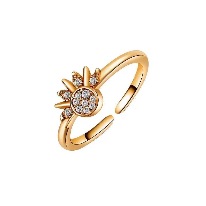 2023 New Adjustable Sun and Moon Ring Overlapping