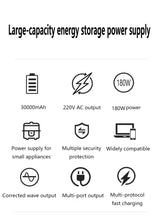 220V 180W Portable Power Station 45000mAh Emergency Charging