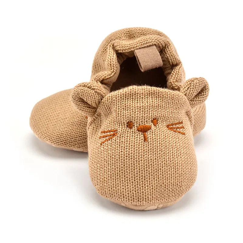 Adorable Infant Slippers Toddler Baby Boy Girl Knit