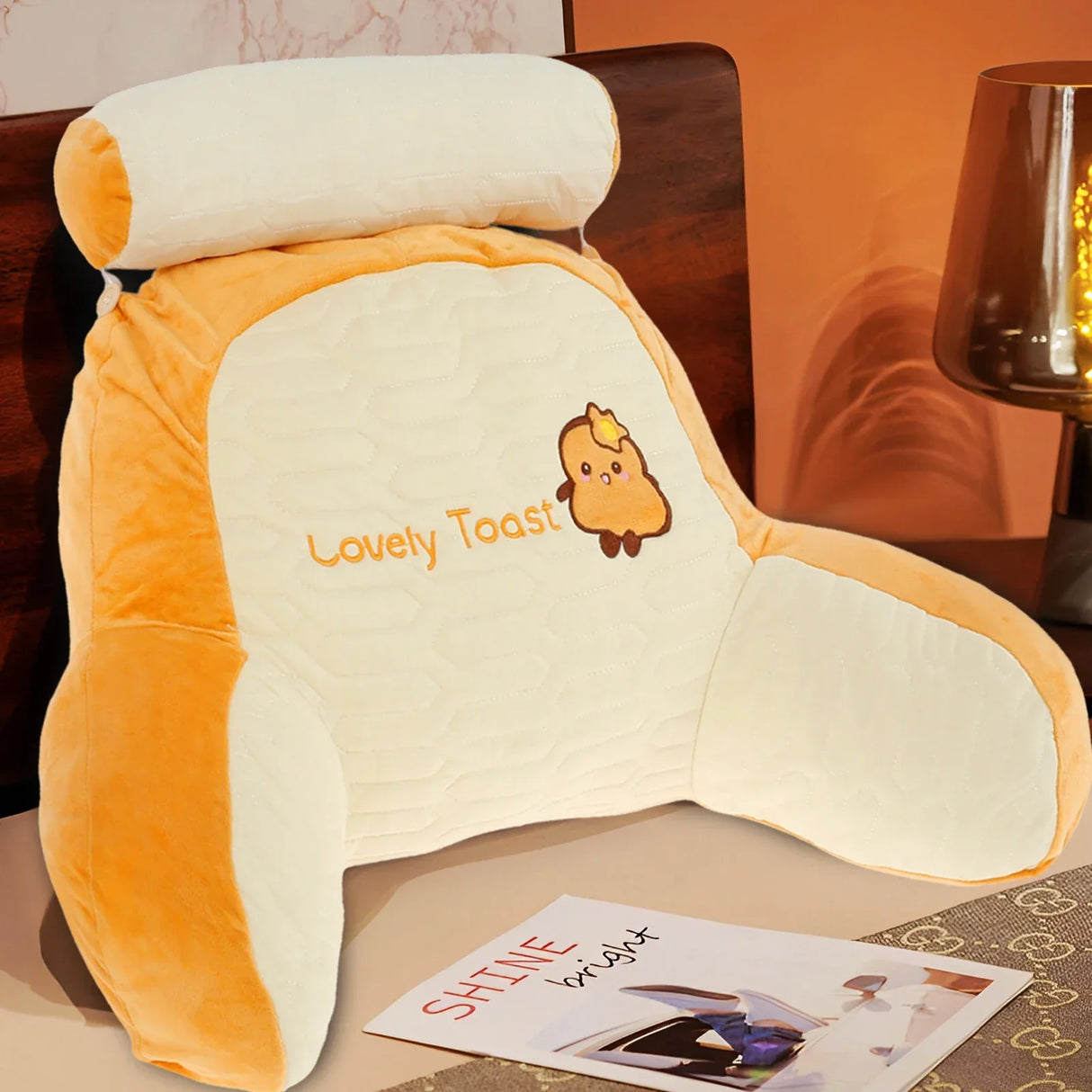 All Season Reading Pillow Comfortable Soft Detachable Lumbar