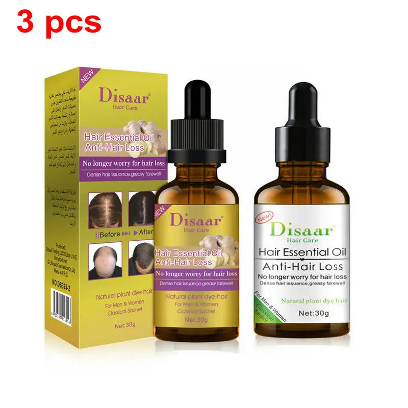 3PCS/Lot Disaar Hair Essential Oil Helps Regrowth Prevent