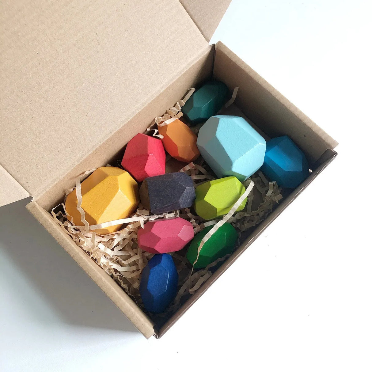 Rainbow Building Block Stacker Stone Shaped Stacking Balancing