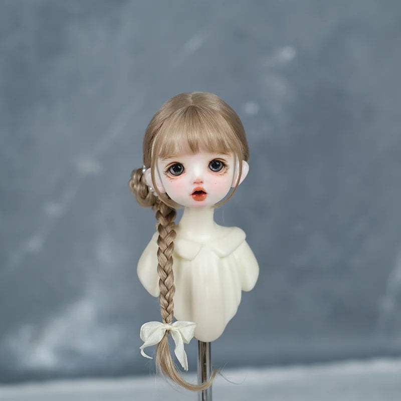 1/6BJD Wig Bangs Ponytail Curly Soft Mohair Wig