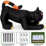 Halloween Inflatable 1.8m Black Cat Toy Shakes Head