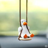 Gypsum Cool White Swing Duck with Sunglasses Automoblie