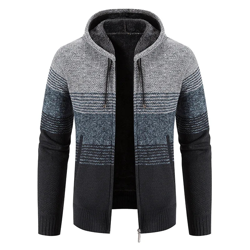 Autumn Winter Warm Cardigan Male Thick Knit Sweaters