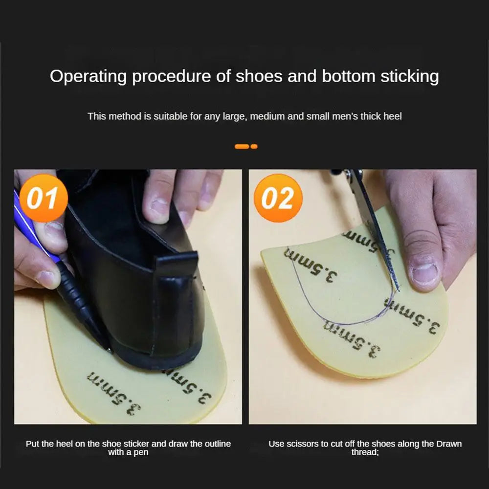 124PCS Rubber Glue on Heels Grip Pads Shoe
