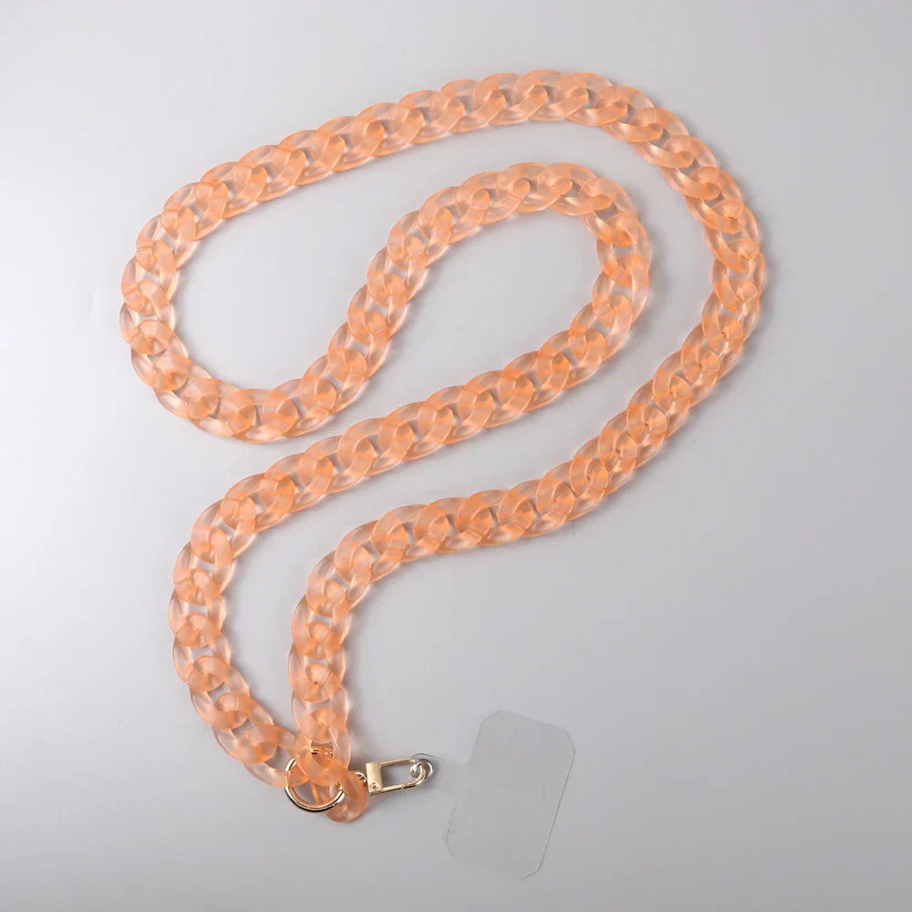 FishSheep 12 Colors Frosted Acrylic Chain Crossbody Phone