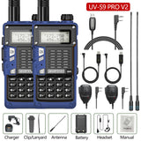 2PCS BaoFeng UV-S9 Pro V2 Walkie Talkie 10KM