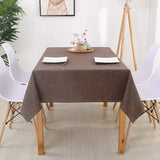 Faux Linen Tablecloths Rectangle Washable Table Cloths Wrinkle