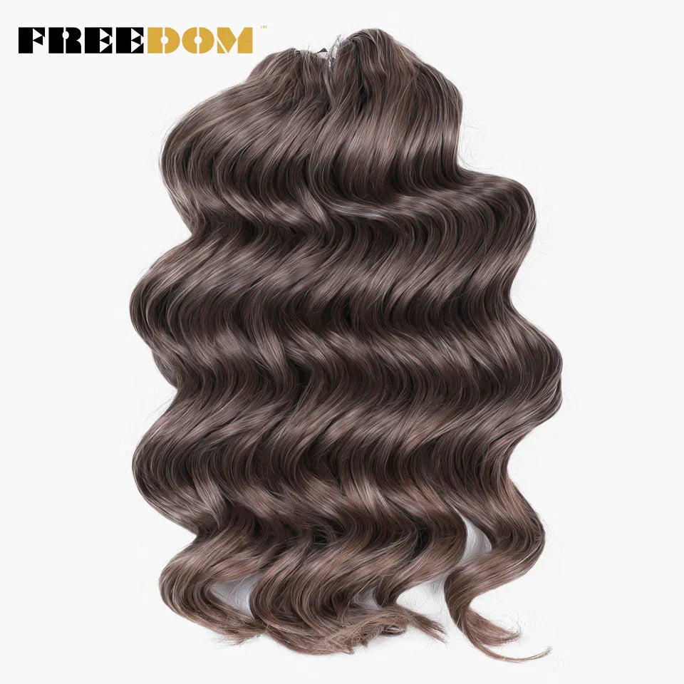 FREEDOM Deep Wavy Twist Crochet Hair 16 Inch