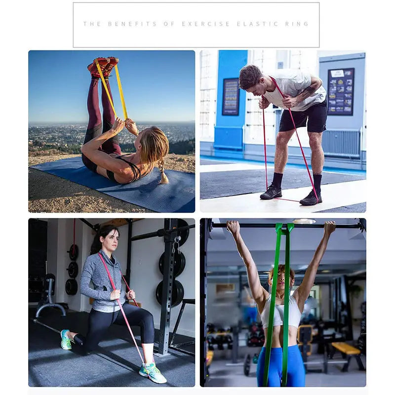 Resistance Bands Exercise Elastic Natural latex Workout Ruber