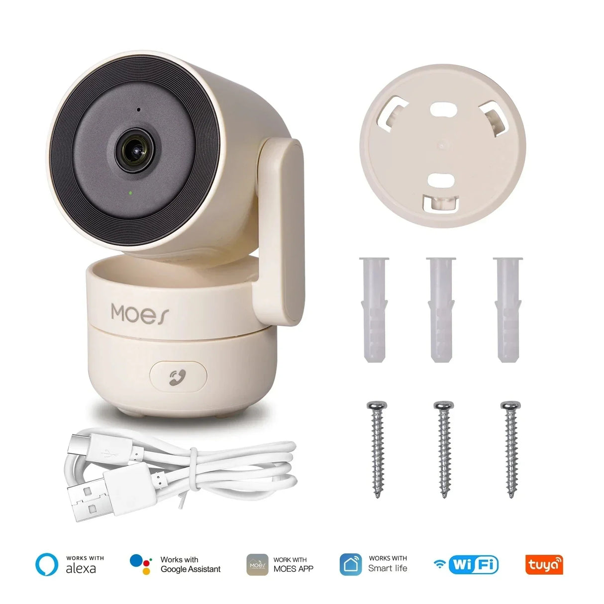 MOESTuya WiFi Smart Home Security Camera, Indoor Pan/Tilt