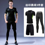 Quick-drying tights set men's running fitness training clothes