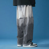 90s Retro Skater Oversized Pants Men Blue Wash