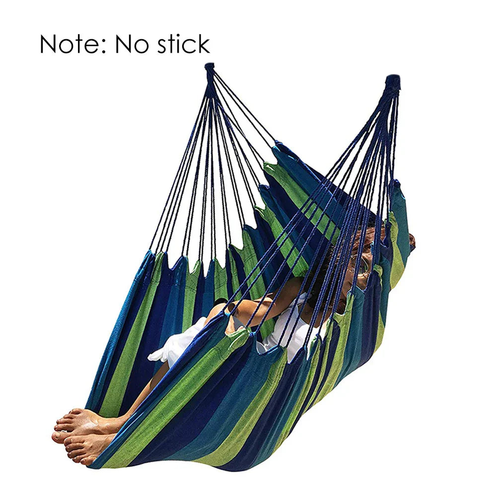 Tassels Hammock Garden Patio White Cotton Swing Chair