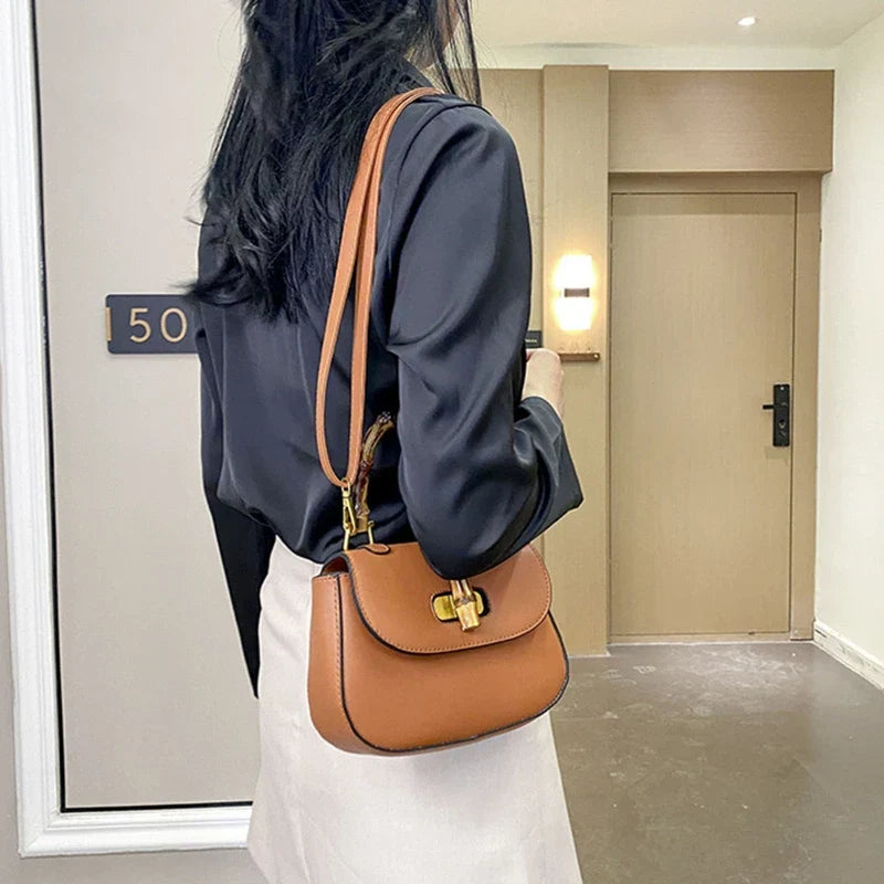 Fashion Bamboo Handle Handbags Designer Women Shoulder Bags