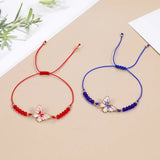 12pcs/lot Acrylic Crystal Bead Chain Butterfly Pendant Bracelet