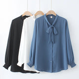 2022 Autumn Plus Size Women Shirt Fashion Solid