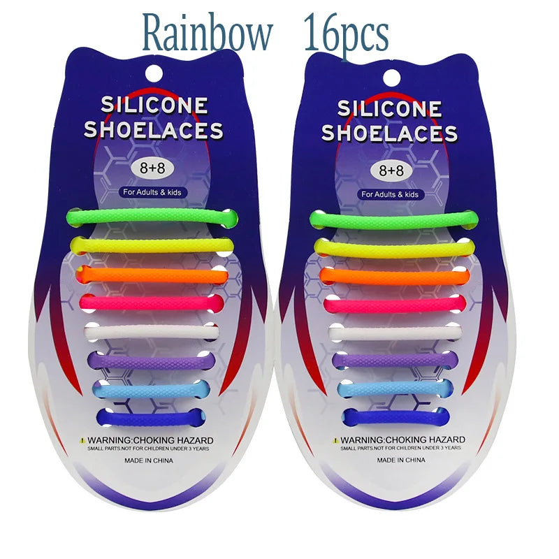 Elastic Oval Thicken Waterproof Silicone Shoelaces Hammer Laces