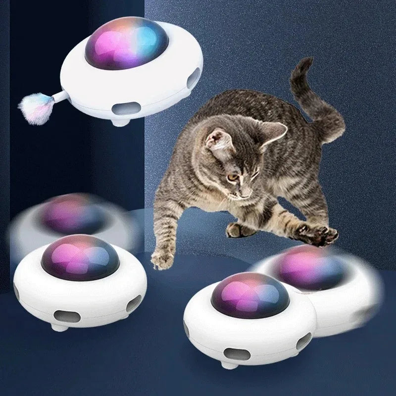 Cat Toy Smart Teaser UFO Pet Turntable Catching