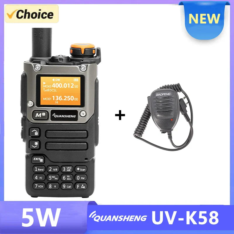 UV K58 Walkie Talkie 5W Quansheng UV-K6 Two