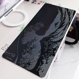 Black and White Wave Art Mouse Pad XXL