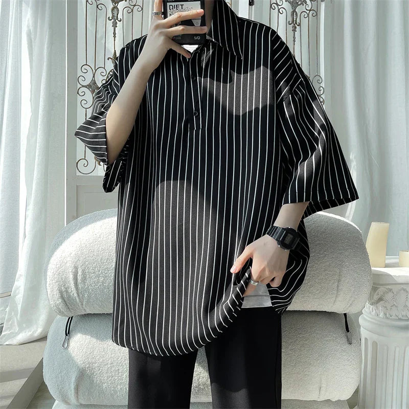Told Tale Male Simple Stripe Polo Shirt Men
