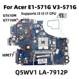 Q5WVH Q5WV1 LA-7912P HM77 Mainboard For Acer ASPIRE