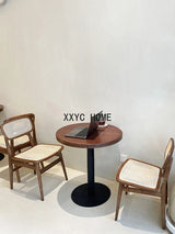 Solid Wood Leisure Conference Chair Rattan Solid Wood