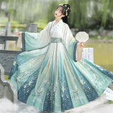 Chinese Style Women Oriental Vintage Hanfu Costumes Floral