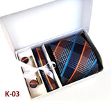 6piece Set Classic Printed DotsTies for Men Kerchief