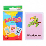 36Pcs Kids Cognition Card Shape Animal Color Teaching