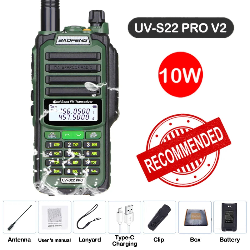 Baofeng UV S22 PRO V2 IP68 Walkie Talkie