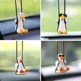 Gypsum Cool White Swing Duck with Sunglasses Automoblie