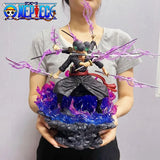 40cm Anime One Piece Zoro Figure Wano Onigashima