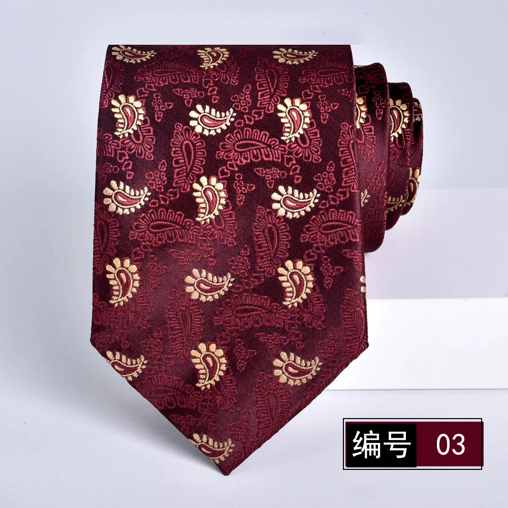 ties for men 2024 Luxury Wine Red Groom
