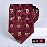 ties for men 2024 Luxury Wine Red Groom