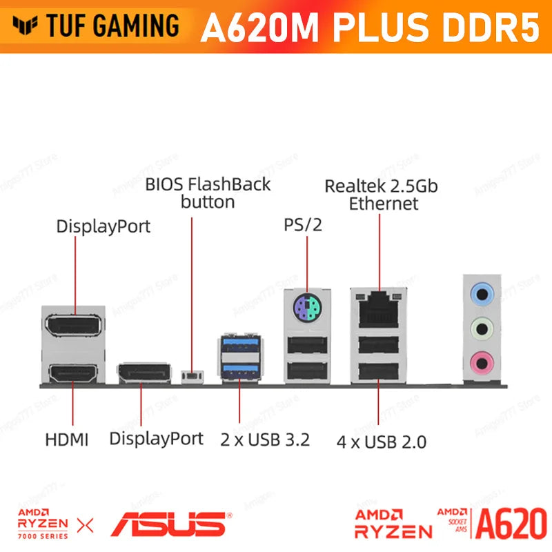 AMD AM5 R5 7600X CPU + ASUS TUF