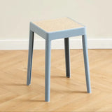 Stackable Storage Bench Stool Plastic Rattan Stools Portable