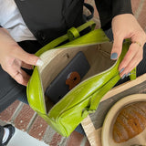Vintage PU Leather Women Tote Handbag High Quality