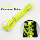 1 Pair 22 Colors Elastic Shoelaces Round Locking