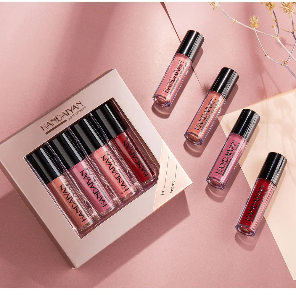 HANDAIYAN Lipstick Set Sexy 4 Colors Lip Gloss