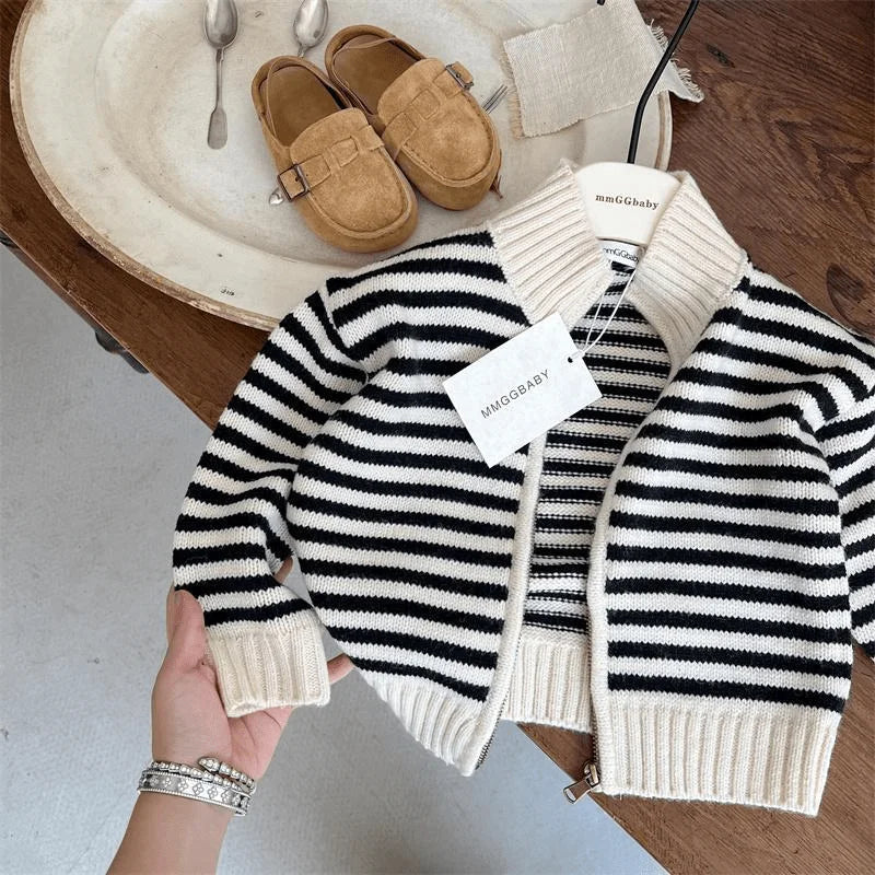 Newborn Baby Girl Boy Striped Jacket Infant Toddler
